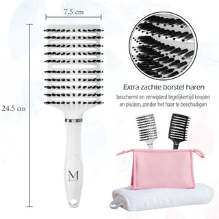 Curved borstel - wit