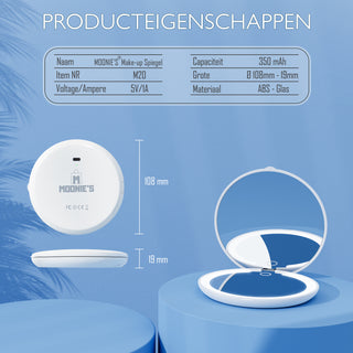 Compacte make-up spiegel met led verlichting