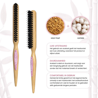 Slick Back & Smoothing Brush - Roze