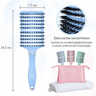 Curved borstel - blauw