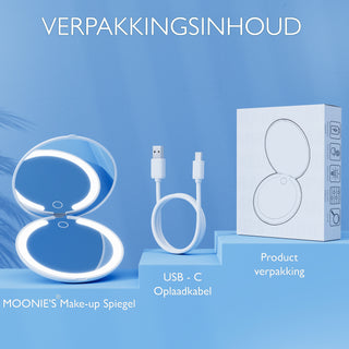 Compacte make-up spiegel met led verlichting