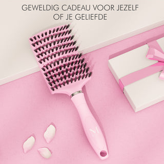 Curved borstel - roze