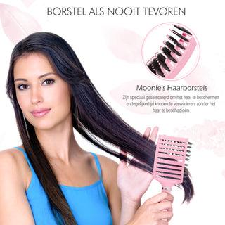 Curved borstel - roze