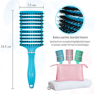 Curved borstel - blauw